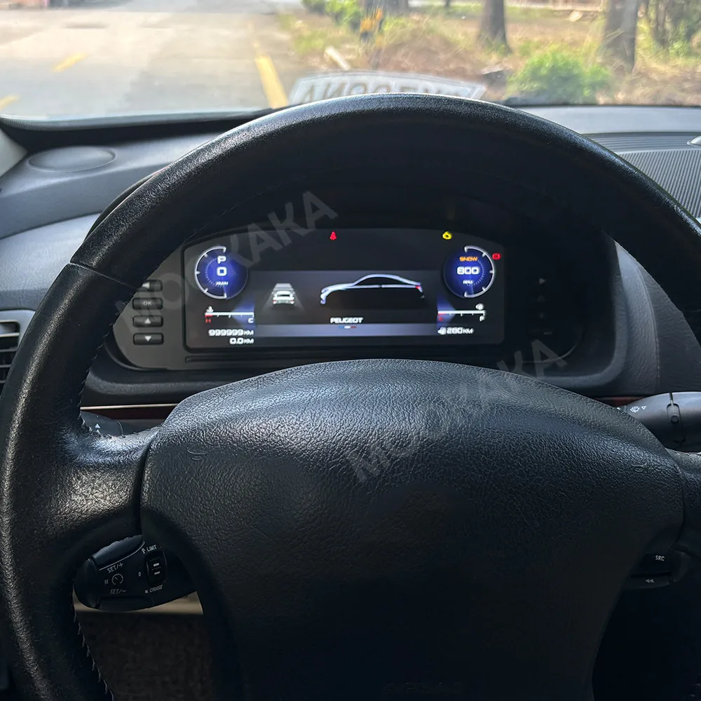 For Peugeot 407 2004-2010 Car LCD Dashboard Digital Cluster Virtual Cockpit Instrument Speedometer Multifunctional