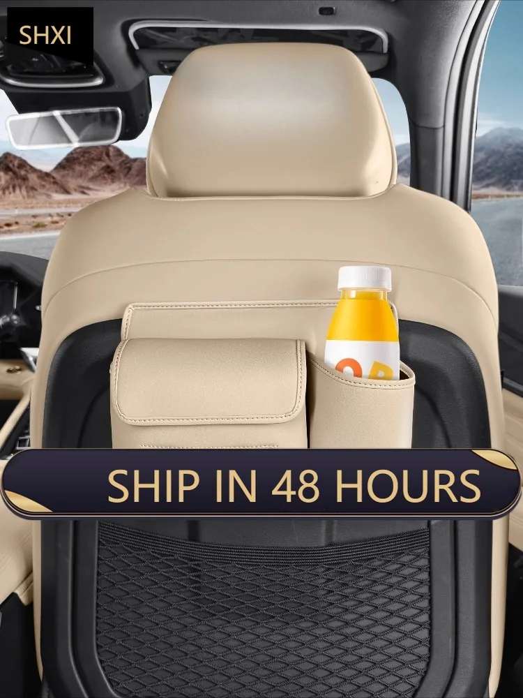 Good Quality New For Geely Monjaro KX11 Xingyue L 2025 Car Multifunctional Tissue Box Leather Seat Back Paper Drawing Storage Ba