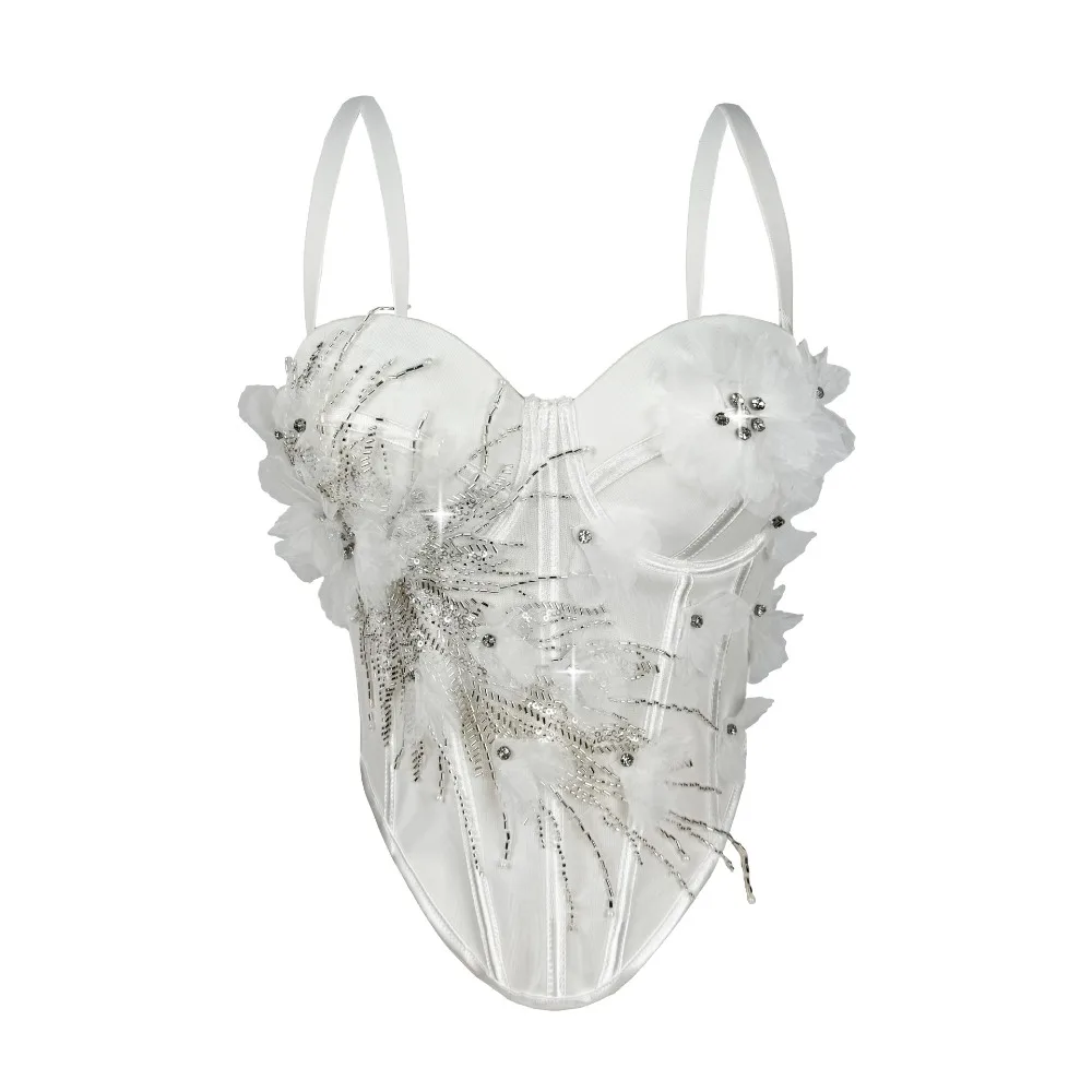 

Корсет, сексуальный топ Y2k, рубашки для женщин, одежда, топы на бретелях, бюстгальтер с блестящими бриллиантами, модная одежда, милые вечерние майки, клубные стразы