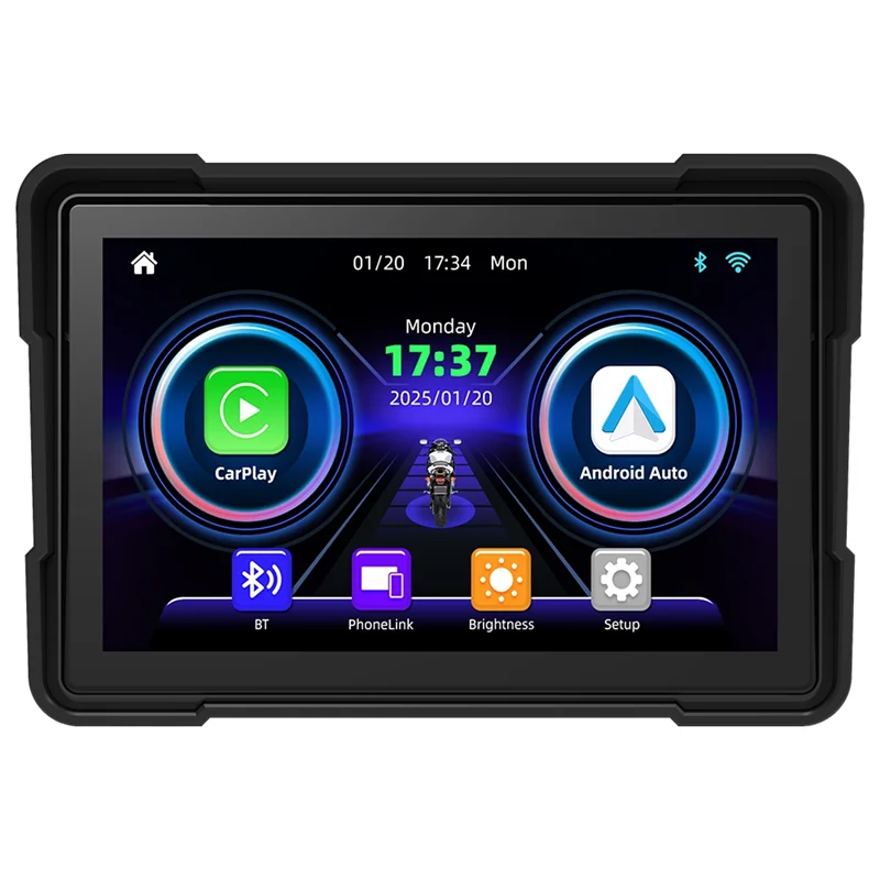 

Беспроводной Carplay Moto 5-дюймовый портативный цифровой мотоцикл приборная панель навигационный экран авто монитор-AD39