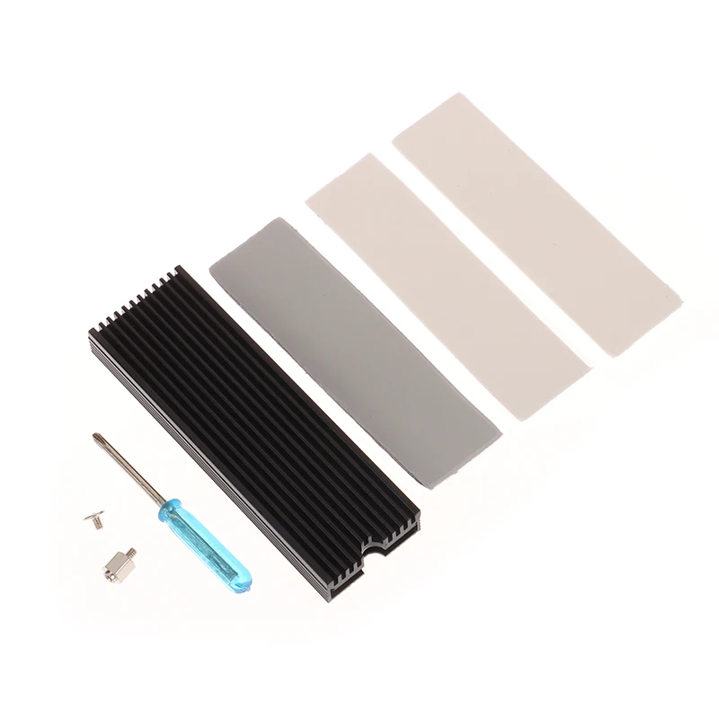 1 Set M2 2280 SSD Hard Disk Aluminum Heatsink Heat Dissipation Radiator With Thermal Pad For M.2 SSD NVMe Heat Sink