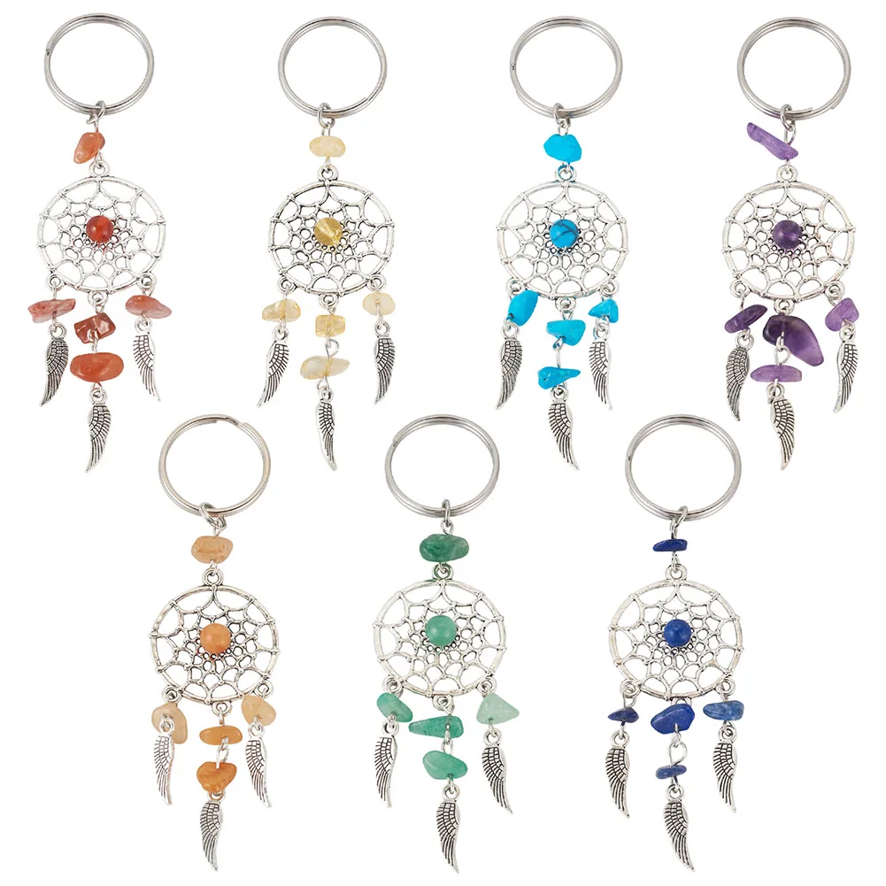 14pcs Alloy Pendant Decoration Dreamy Keychain Pendant Keyring Wind Chime Charm For Women Men Jewelry Bag Accessories Gift