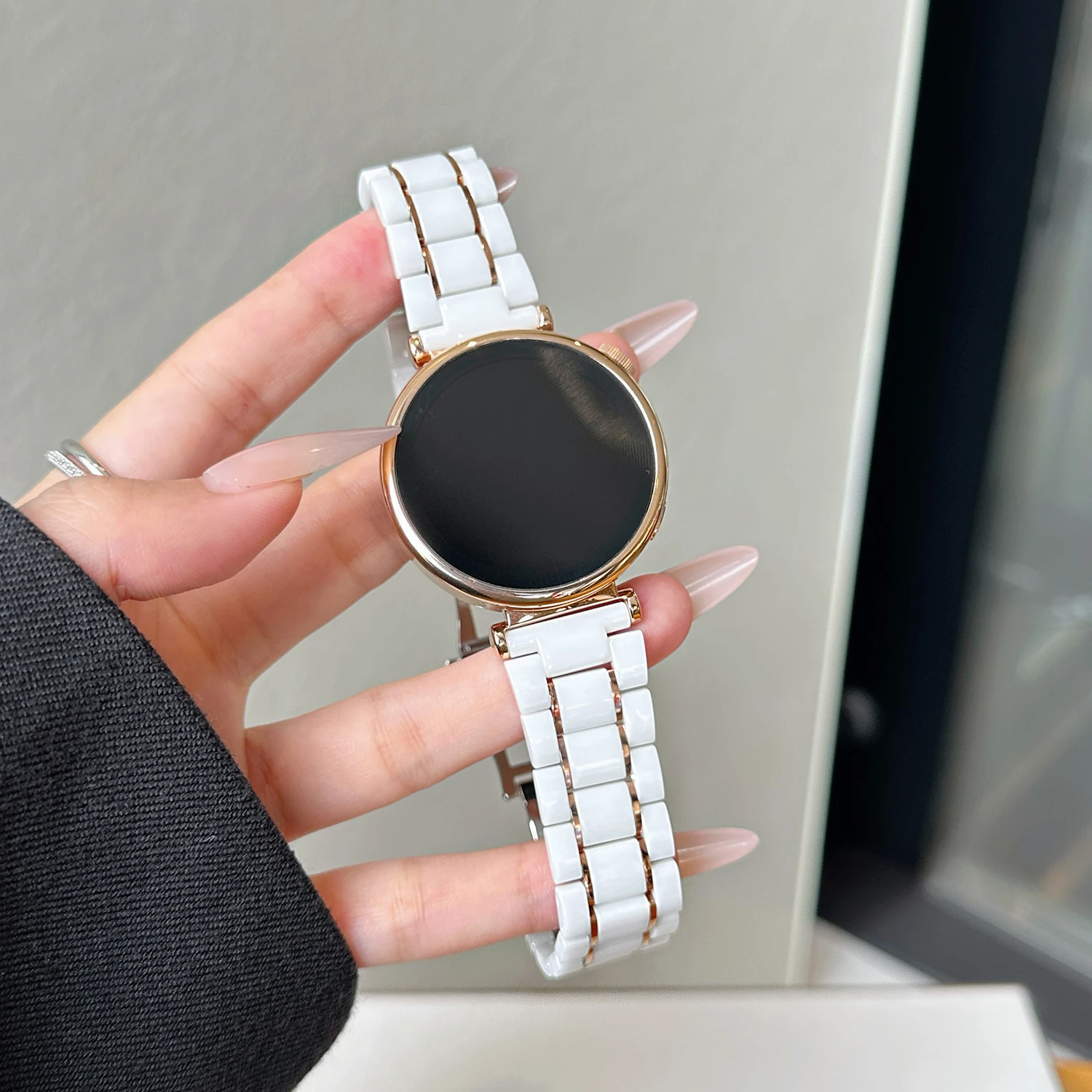 

Universal Width 18/20mm Dazzling White Ceramic Strap for Huawei Watch GT4/5 41mm for Various Brands Universal Models Strap