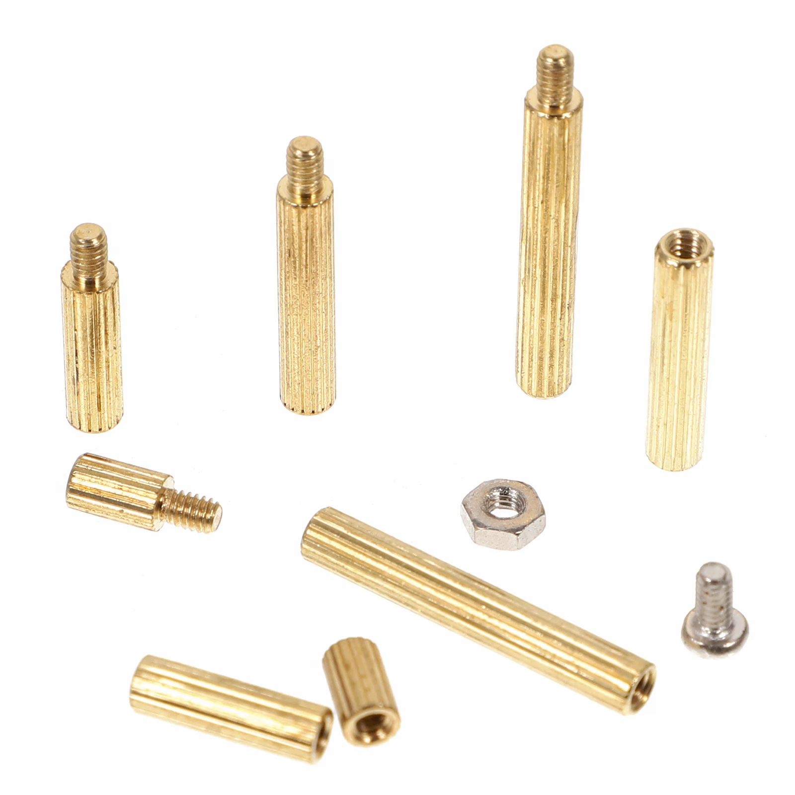 120pcs Brass Standoffs Screws Threaded Pcb Motherboard Spacers Corrosion Resistant Hardware Kit For Computer