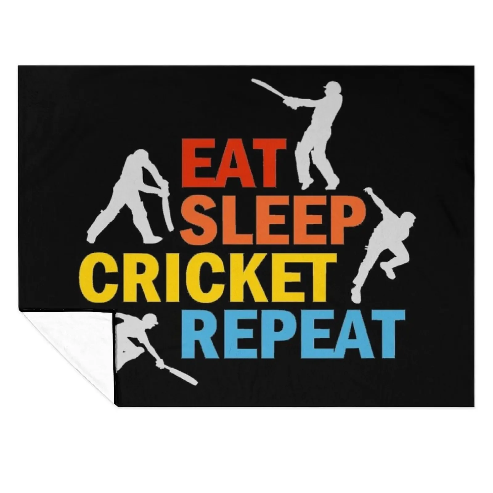 

Eat, sleep cricket, repeat Throw Blanket Travel Soft Plush Plaid Sleeping Bag Shaggy Blankets