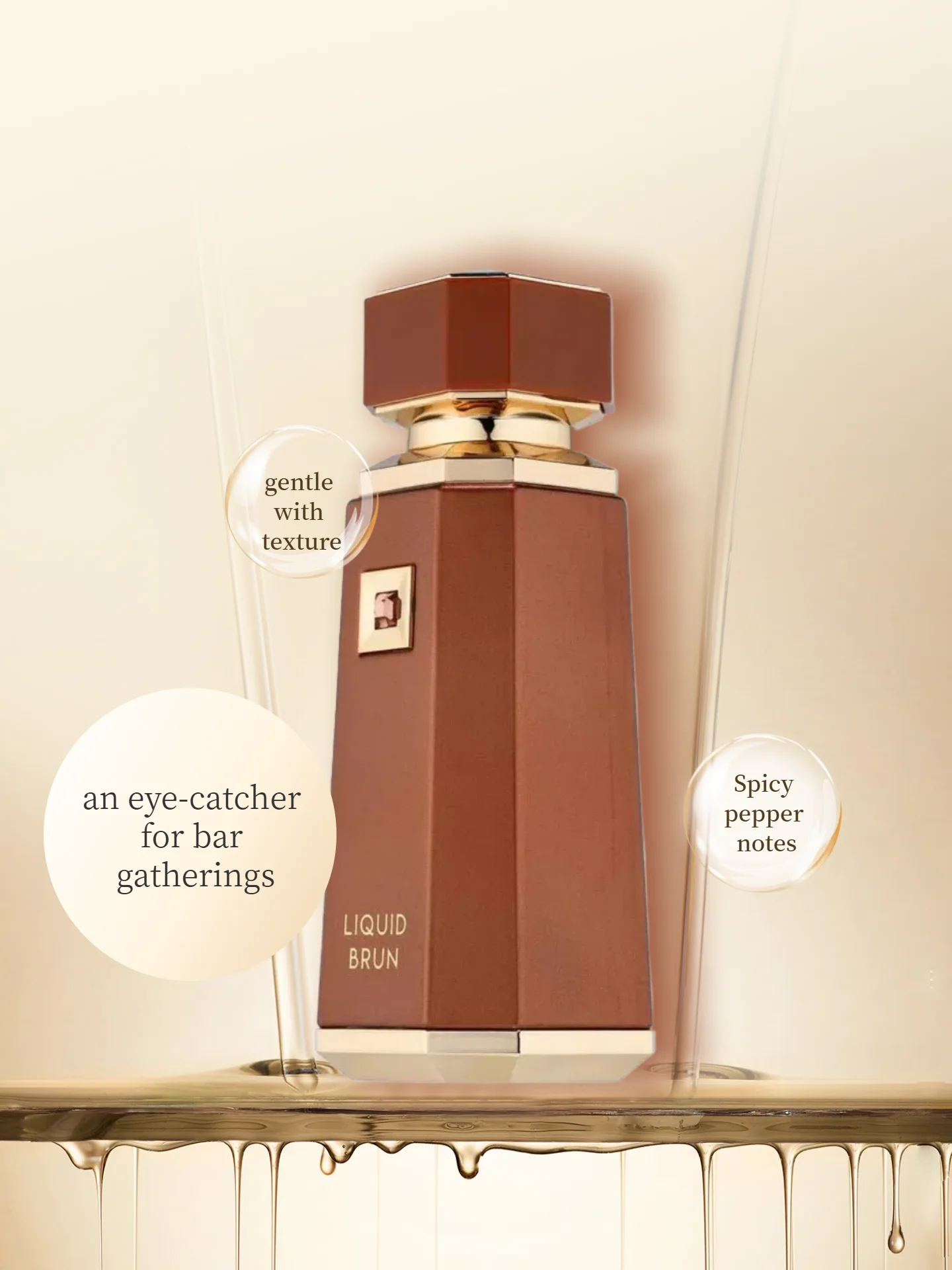 سائل برون من Fragrance World للرجال - بخاخ EDP 3.4 أونصة، هدية مثالية لها/له |   رائحة فانيليا كهرمانية رومانسية