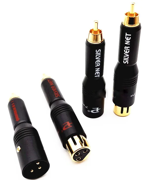High Performance Audio RCA Male to XLR Female Gold Plated Adapter Connector for Amplifier 2male 2 Female