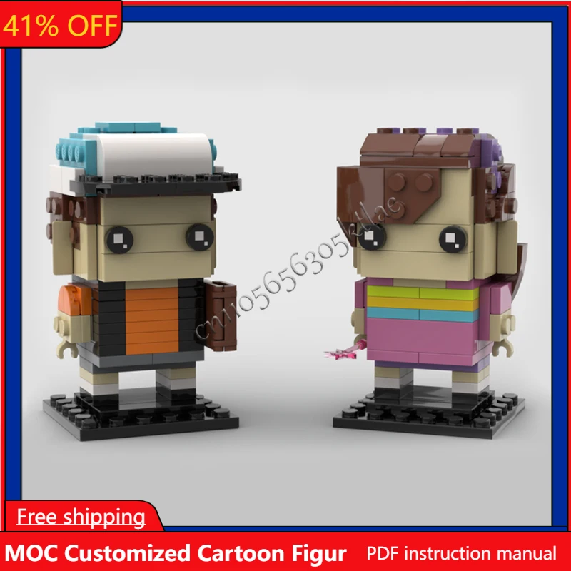 

271 PCS Famous Movie Twin Siblings From Small Town Figures Series Brickheaded Models Sets DIY Bricks Assembly Toy Children Gifts