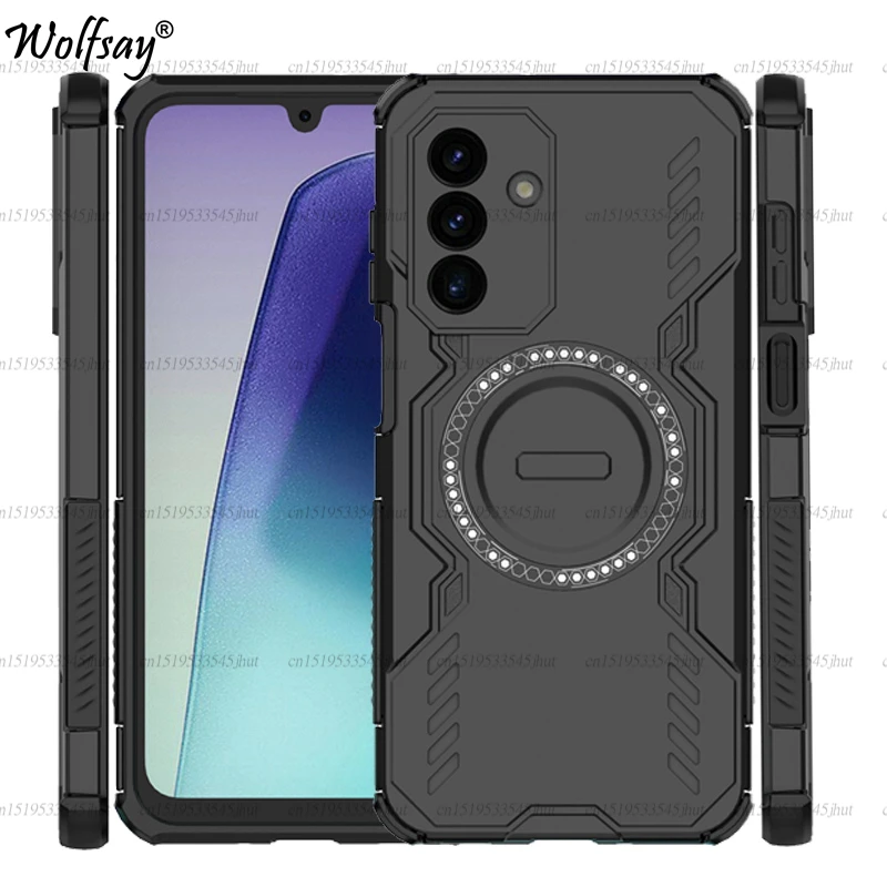 Shockproof Armor Case For Samsung Galaxy A17 Magnetic Adsorption Wireless Charge Cover For Samsung A17 Case For Samsung A17 Case