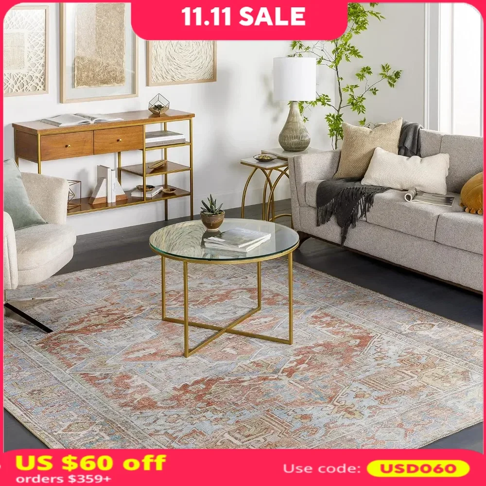 

Washable Rugs, 8'10" X 12'，Area Rug, for Living Room, Bedroom or Kitchen (8'10" X 12', Machine Washable)，Carpeting