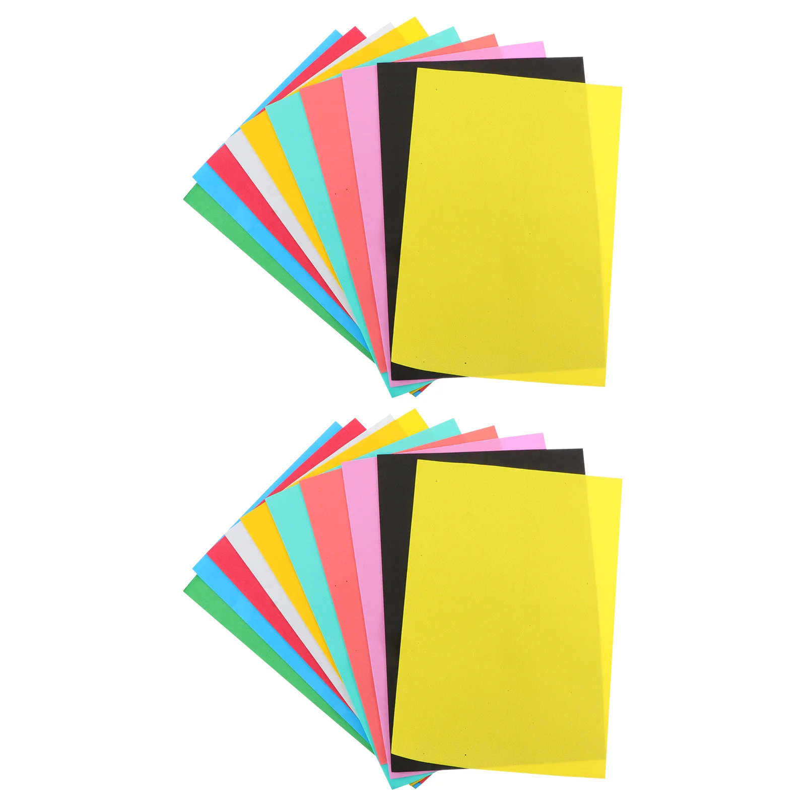 30 folhas de papel dobrável colorido diy, folhas de esponja de cor brilhante, design de dupla face, fácil de cortar, dobrar, fabricação de artesanato