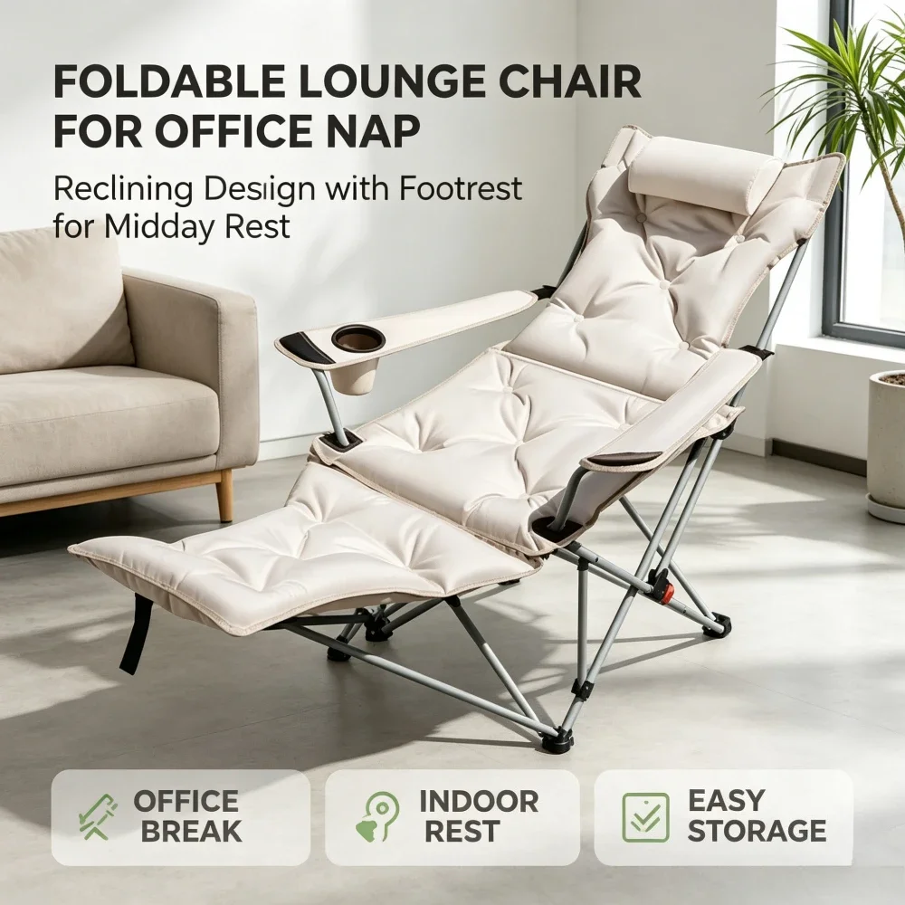 Folding Recliner Portable Camping Chair Outdoor Portable Folding Recliner Travel Camping Beach Fishing Chair Outdoor Use