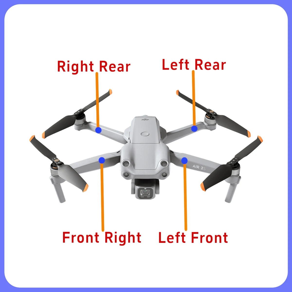 Original AIR 2S Upper, Middle and Lower Shell Frames, Left and Right Front and Rear Motor Arms, Suitable for DJI Air2s view 6