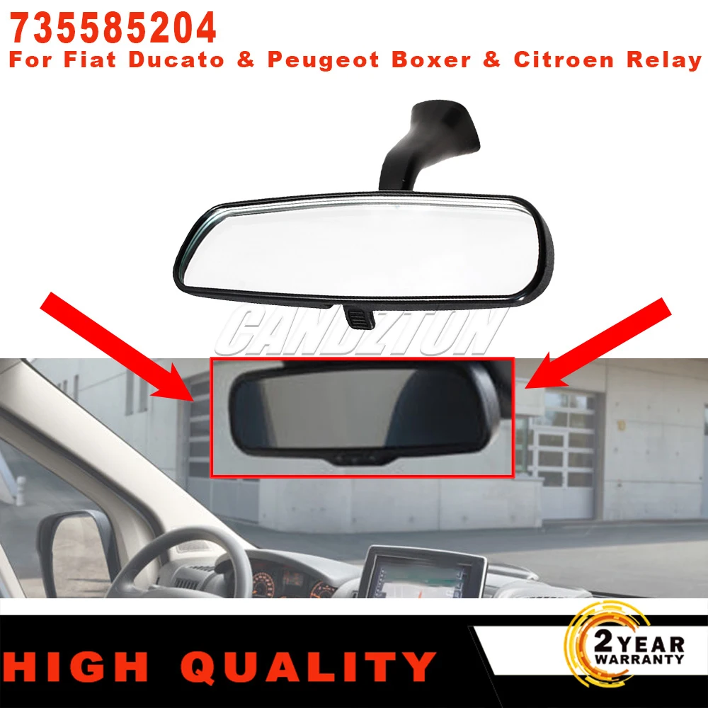 

New interior mirror replacement For Fiat Ducato & Peugeot Boxer & Citroen Relay car Interior Rearview Mirror 735585204