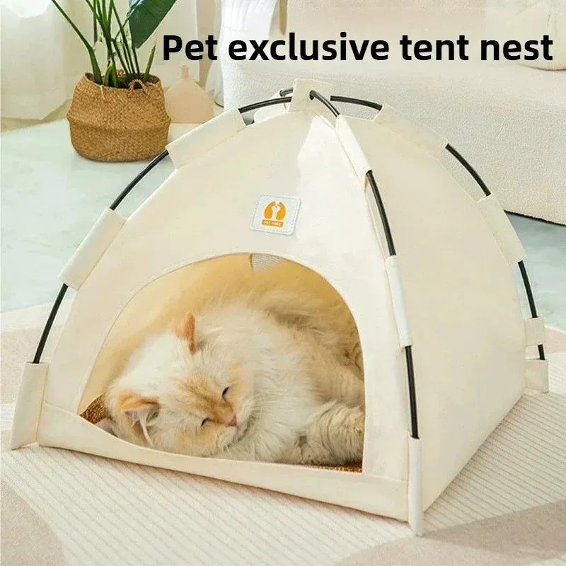 

Pet Tent Bed Mats Breathable Collapsible Outdoor Firm and Durable Cat Nest Semi-enclosed Design Pet Products Supplies