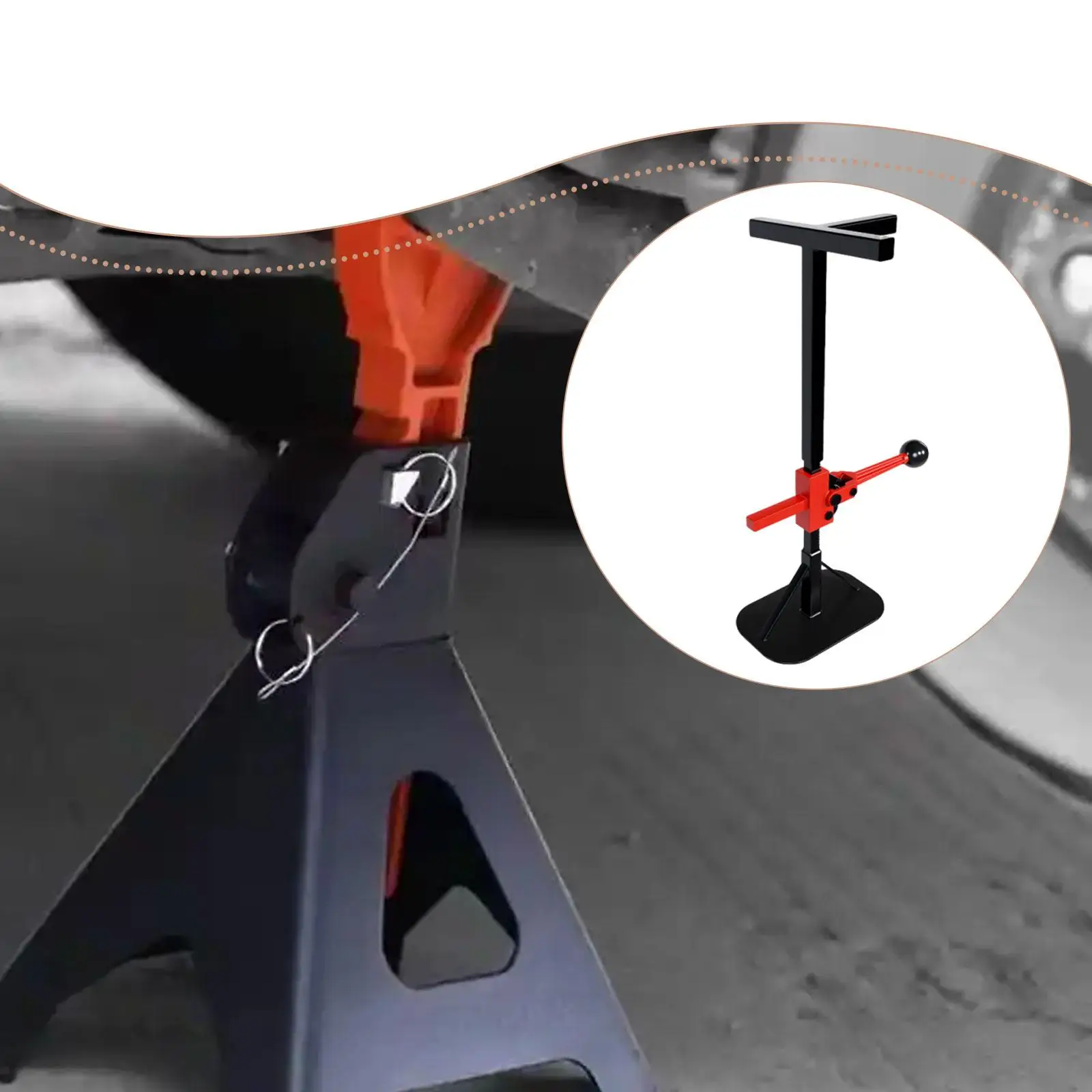 Portable Motorcycle Lift Stand Heavy Duty Steel Maintenance Support for Garage Tire Chain Work