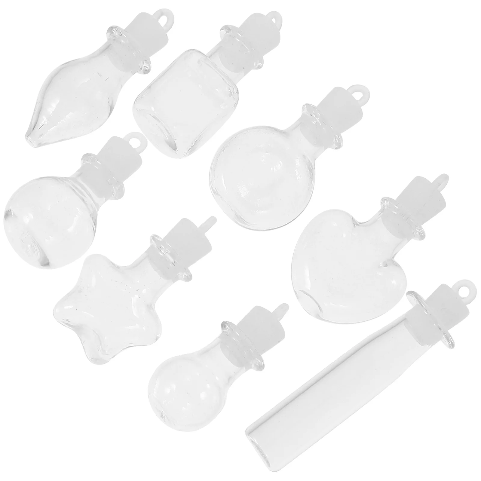 

48Pcs Clear Mini Glass Wishing Bottles Small Transparent Jars for DIY Crafts Gifts Memory Storage Containers Mini Glass Bottles