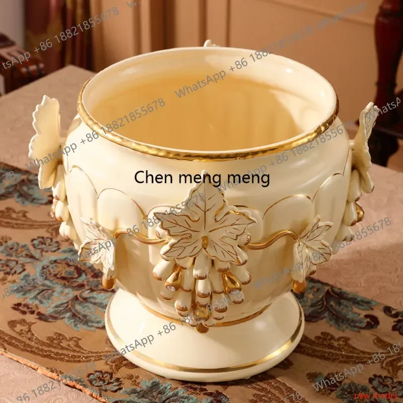 N138European style, ornament living room high-end luxury large vase ceramic floor-to-ceiling vase decorative flower pot