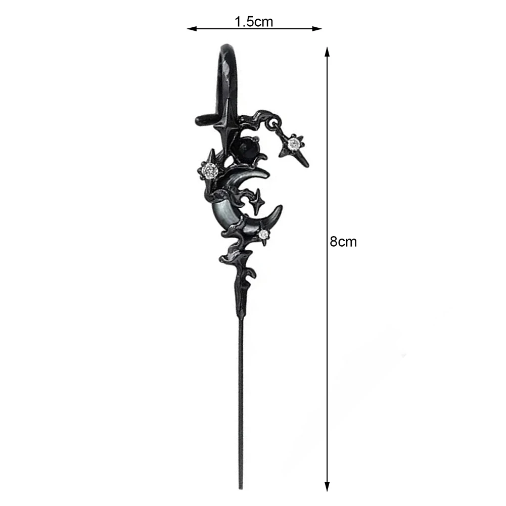 Women's Delicate Moon Ear Hook Piercing Earrings, Charming Gift