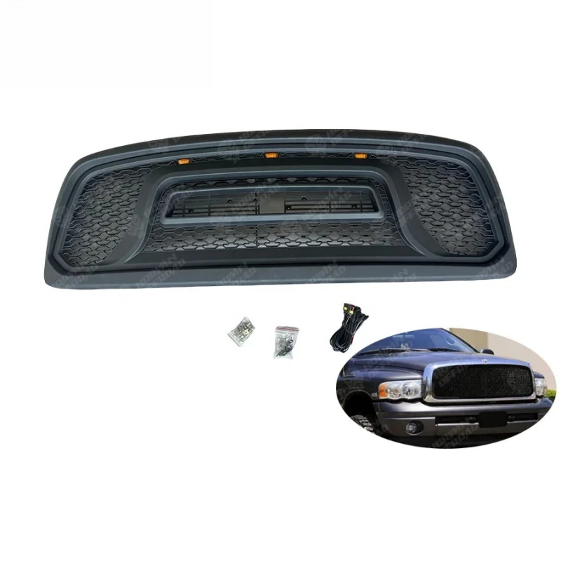 

Hot Sale Car Accessories Front Bumper Grill With Light for Ram 1500 2002-2005