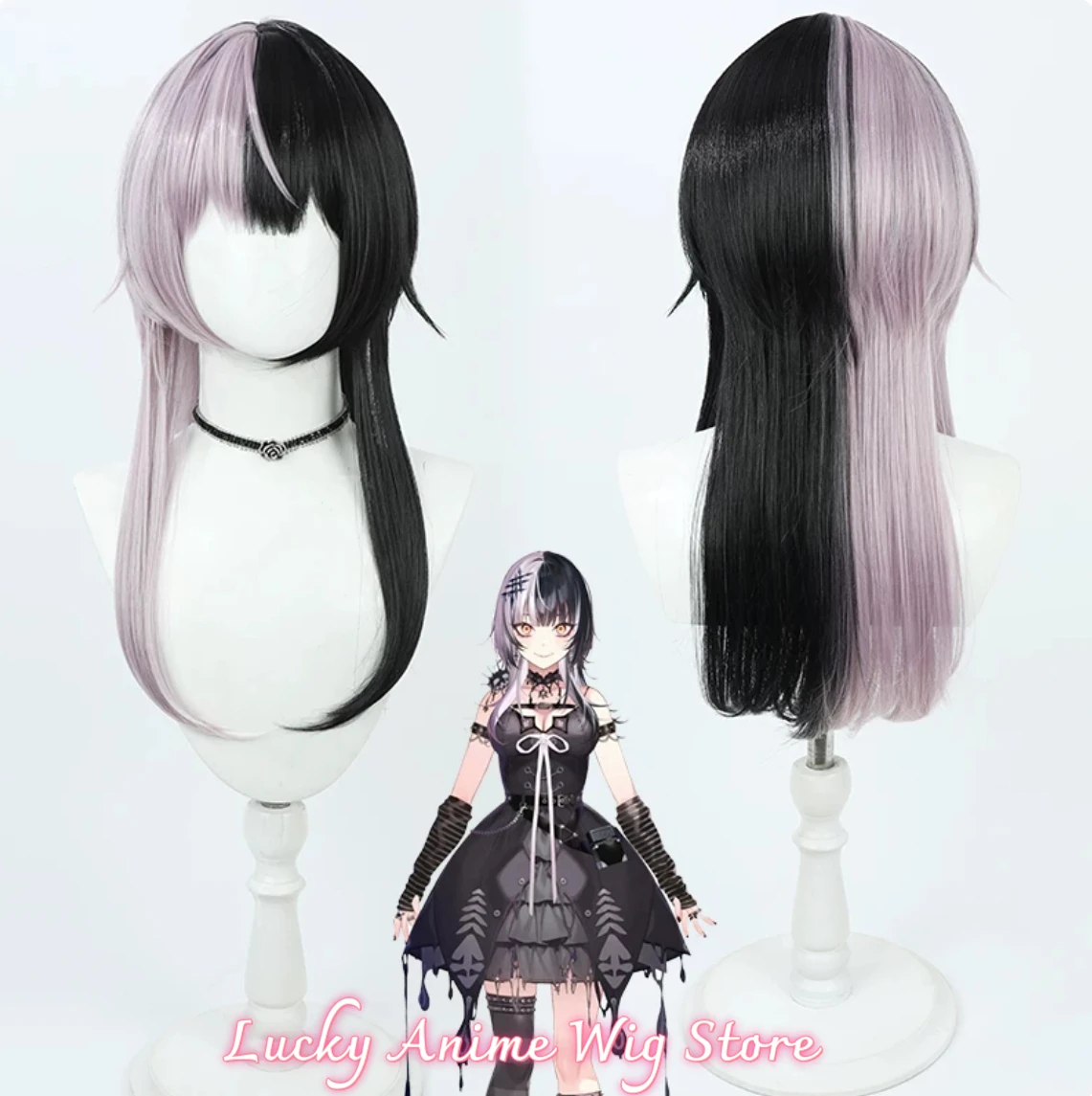 Cosplay Hololive EN‌ Shiori Novella VTuber Wig Halloween Anime Game Party Heat Resistant Synthetic Wig