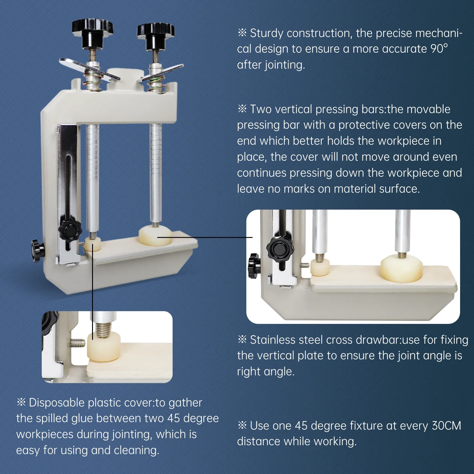 Mitre Clamps Countertop Seam Splicing Fixture for Granite Marble Stone Install Tools