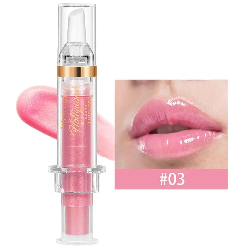 6 Kleur Lip Plumping Lipgloss Hydraterende Hydraterende Lip Poederachtige Hydraterende Glans Kleur Overlay Make-Up Spiegel Lipgloss C3a0