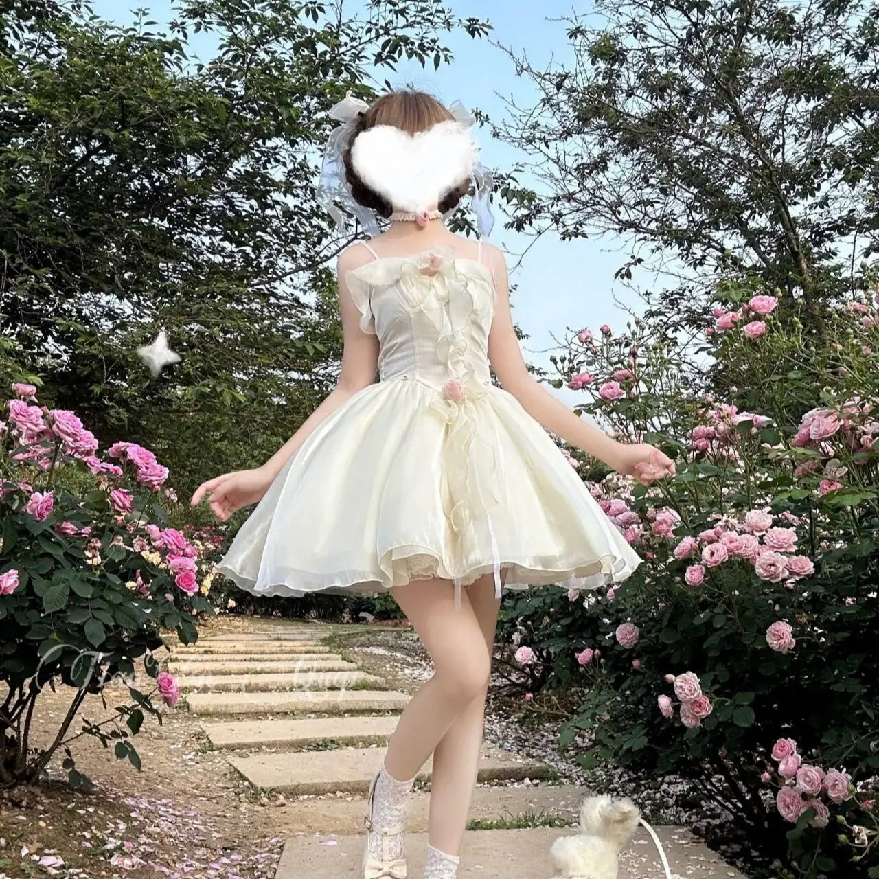 New Korean sweet birthday princess dress three-dimensional flower fashion trailing dress short skirt female tide - AliExpress 200000345 New Korean sweet birthday princess dress three-dimensional flower fashion trailing dress short skirt female tide - AliExpress 200000345