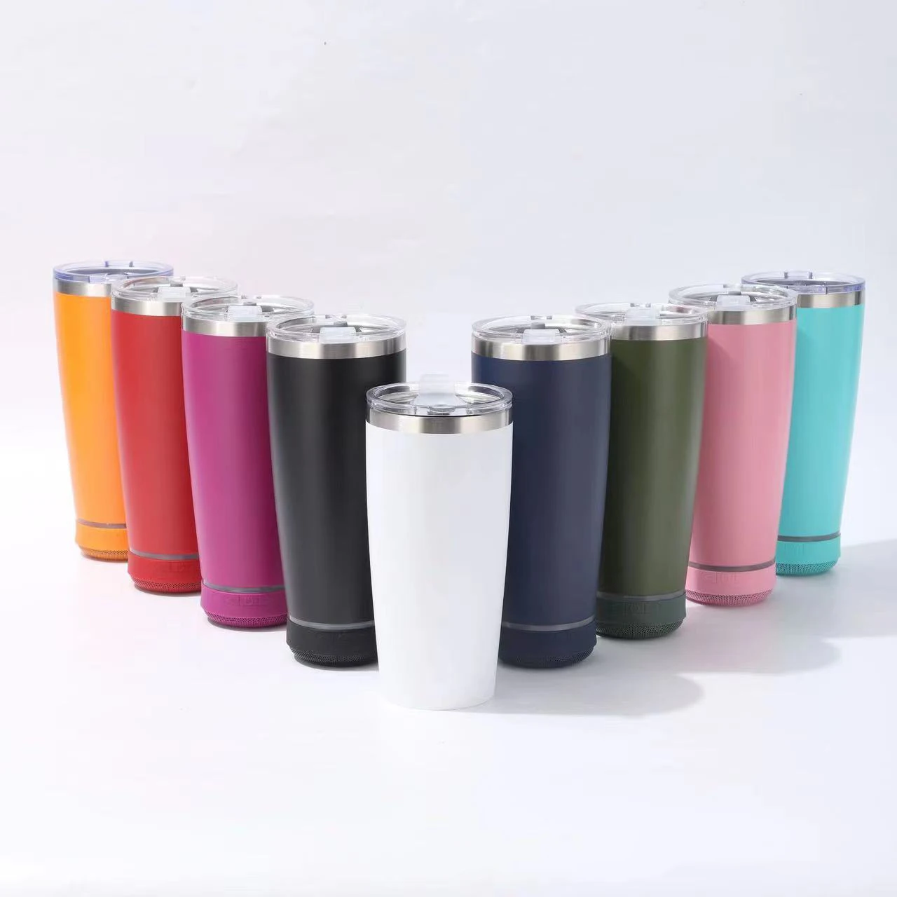 

Wireless BT Speaker Cup 20oz Stainless Steel Thermos Bottle Stereo Subwoofer Sound Box Water Bottle Insulated Mug Music Beer Cup