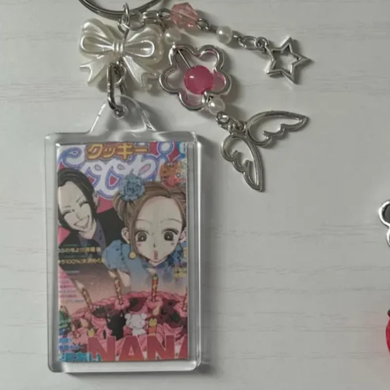 Handmade Y2k  keychian inspireds by Nana and Hachi keychain + strawberry phone charm Y2k jewely | Gifts for her