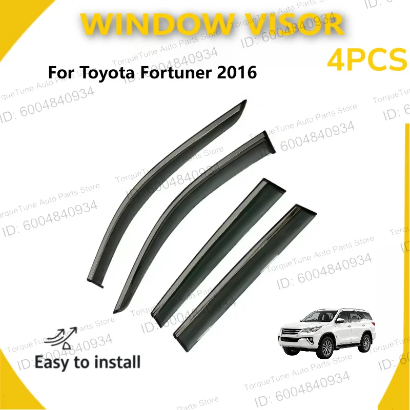 Durable Injection-molded Car Window Visor for Toyota Fortuner 2016, Vent Shade and Rain Shield