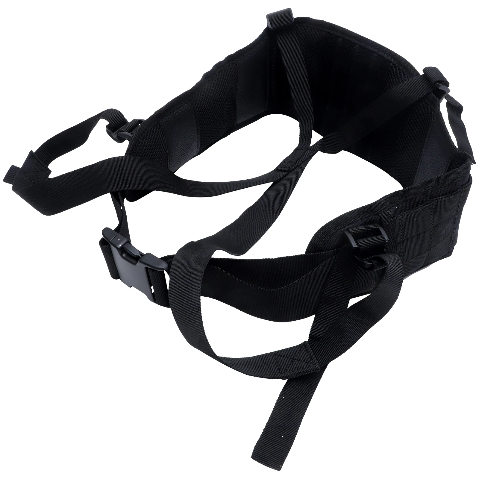 

Multifunctional Belt Black Nylon Webbing Durable Lightweight Men Camping Hiking Duty Sports Buckle Design Strong