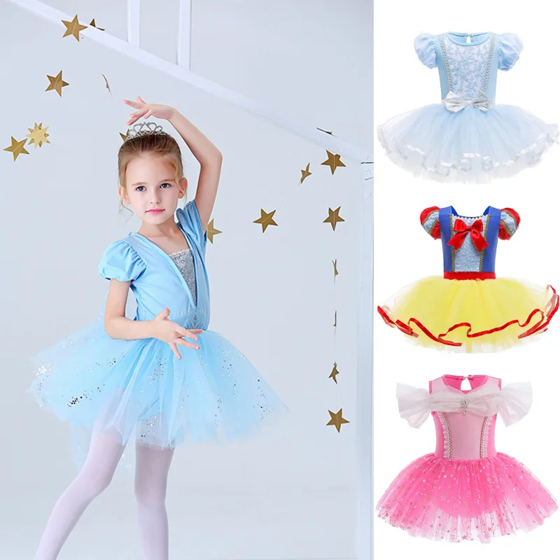 

Girls Elsa Tutu Dress Rapunzel Kids Princess Cosplay Costume Children's Day Toddler Performance Fancy Dress Ballet Dance Clothes
