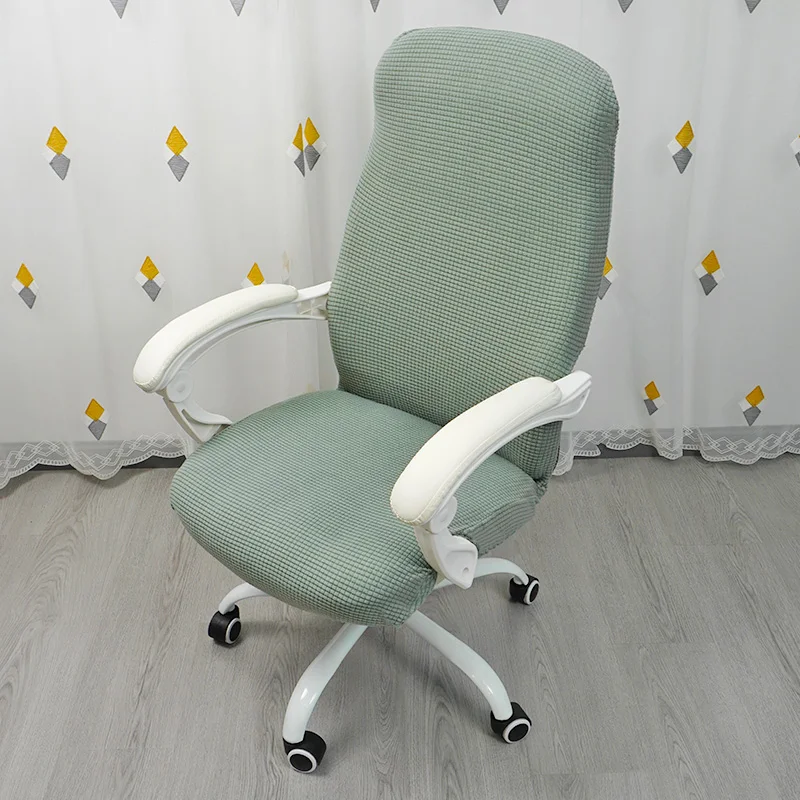 Solid Color Office Chair Cover Elastic Printed Rotating Armrest Lifting Computer Seat Covers Anti-dirty Decor Chair Protectors