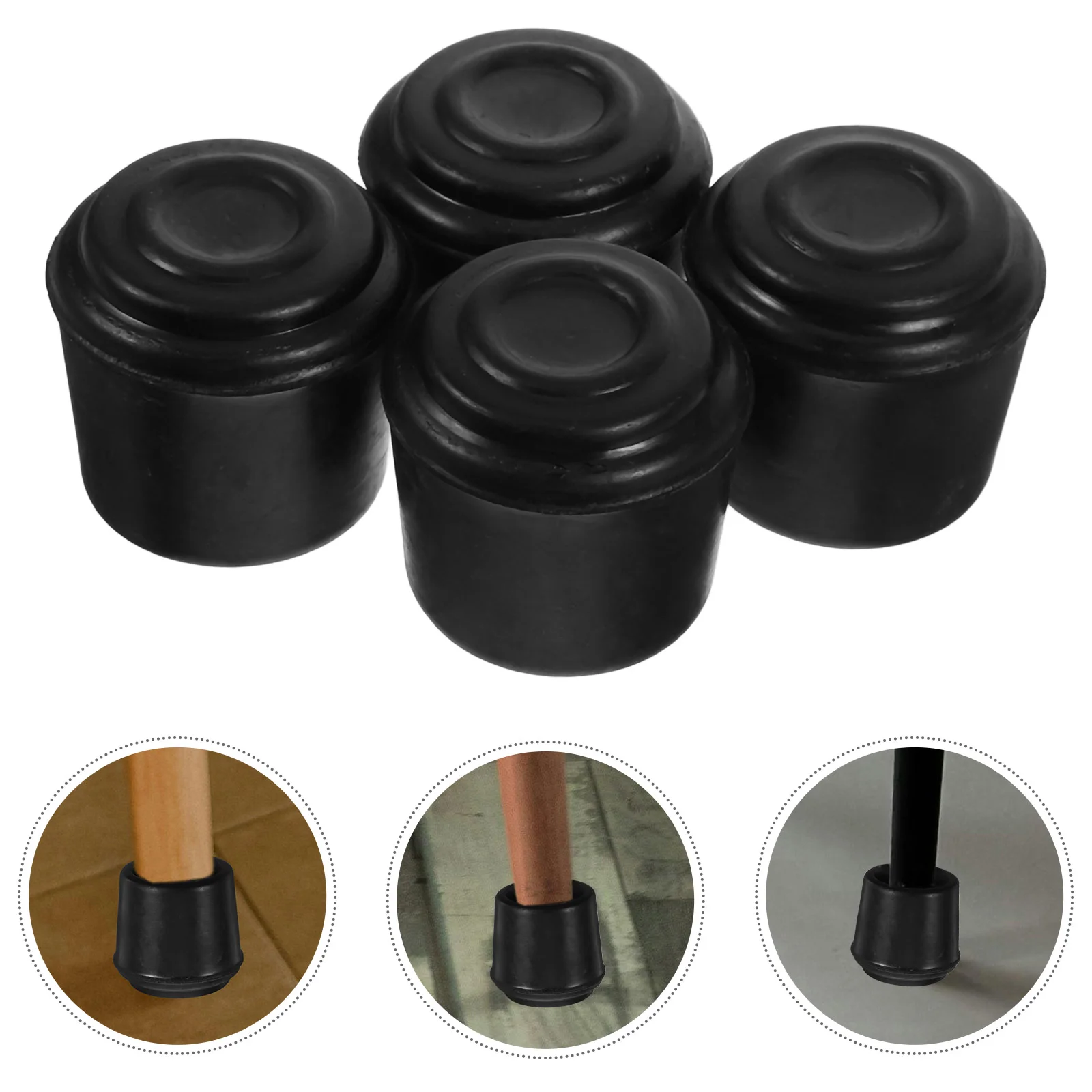 

4 Pcs Rubber Caps For Chair Legs Chair Leg Floor Protectors Furniture Leg Protectors Rubber Table Leg Caps Chair Leg Tips