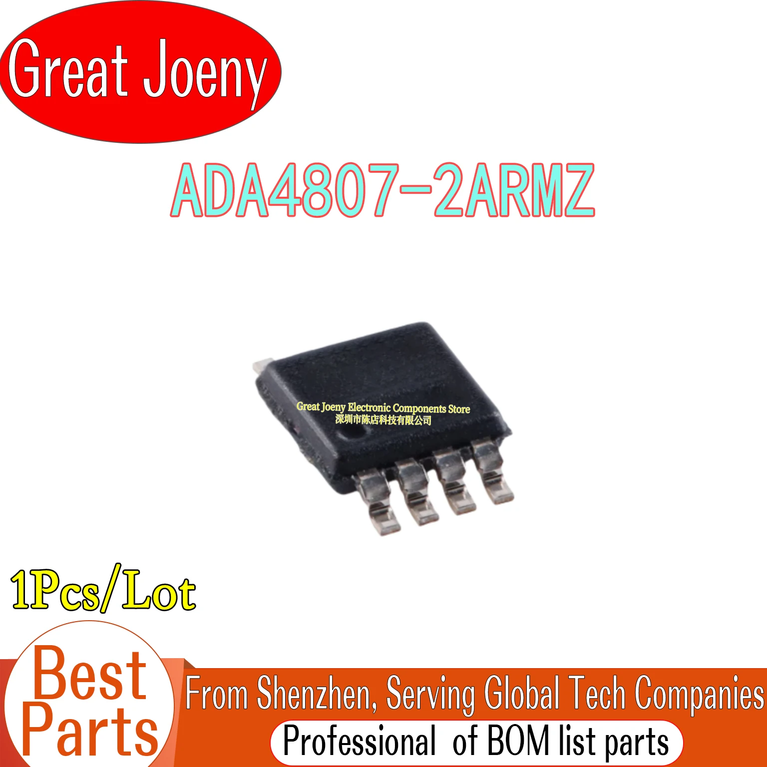 

100% Brand New Original ADA4807-2ARMZ H3S IC Chipset MSOP-8