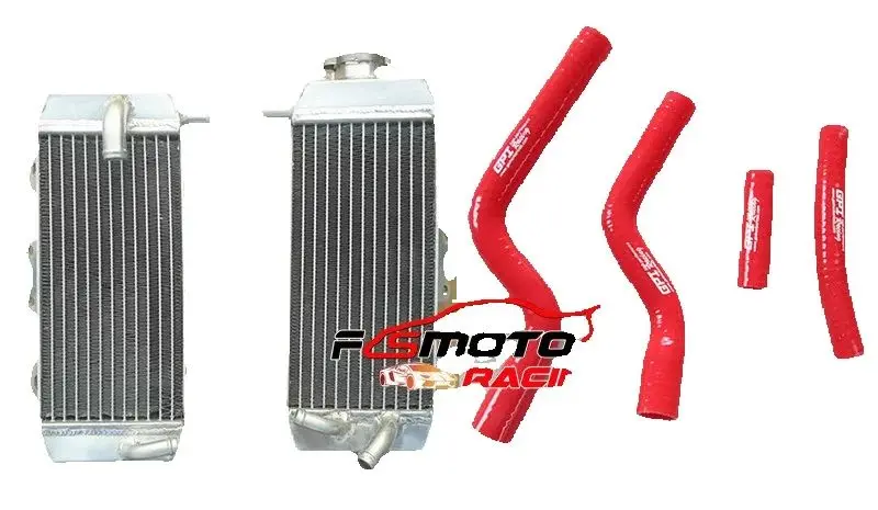 Aluminum Radiator + Silicone Hose For YAMAHA YZF250 YZ250F 2007 2008 2009 07 08 09