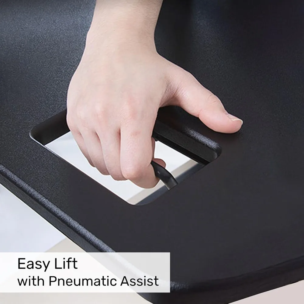 Adjustable Sit-Stand Desk Converter, Corner Standing Desk Riser, Pneumatic Lift, L-Shaped Desks & Cubicles, Ergonomic Office Fur