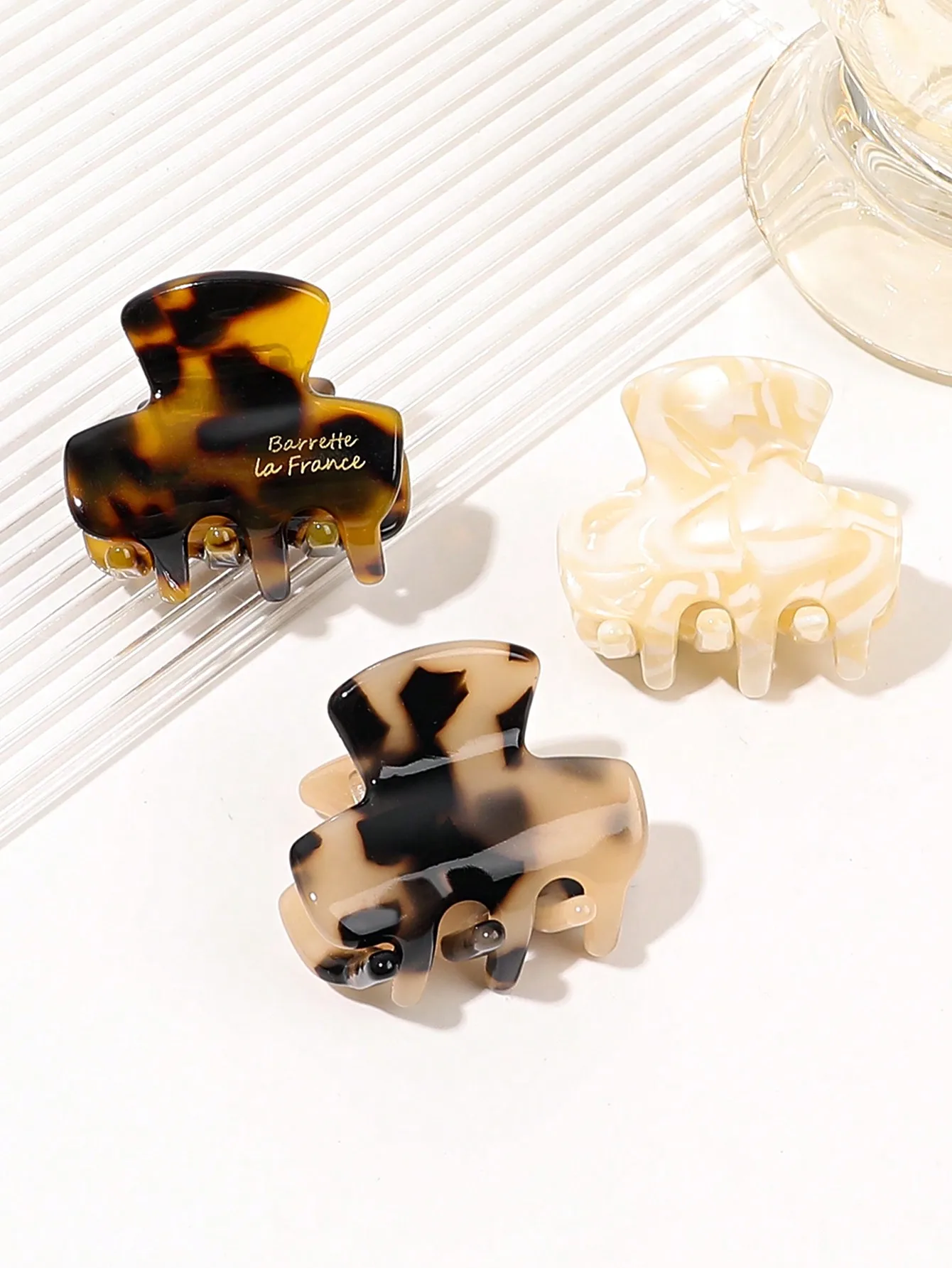 3 Stück Acetat Schildpatt Toned Leopard Haarspangen Mini Haarnadeln für Frauen Pony Haarklammern Clips Mode Haarschmuck – Detail 1