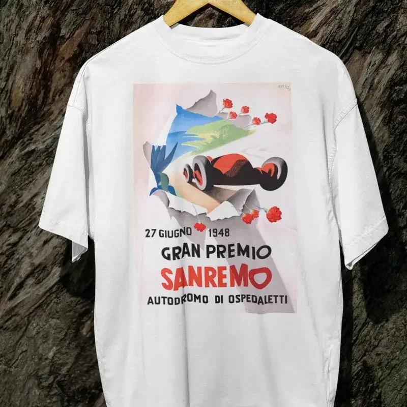 T-shirt rétro San Remo Grand Prix GP SweaT Italie Italie Voyage Gran Premio Top Esthétique