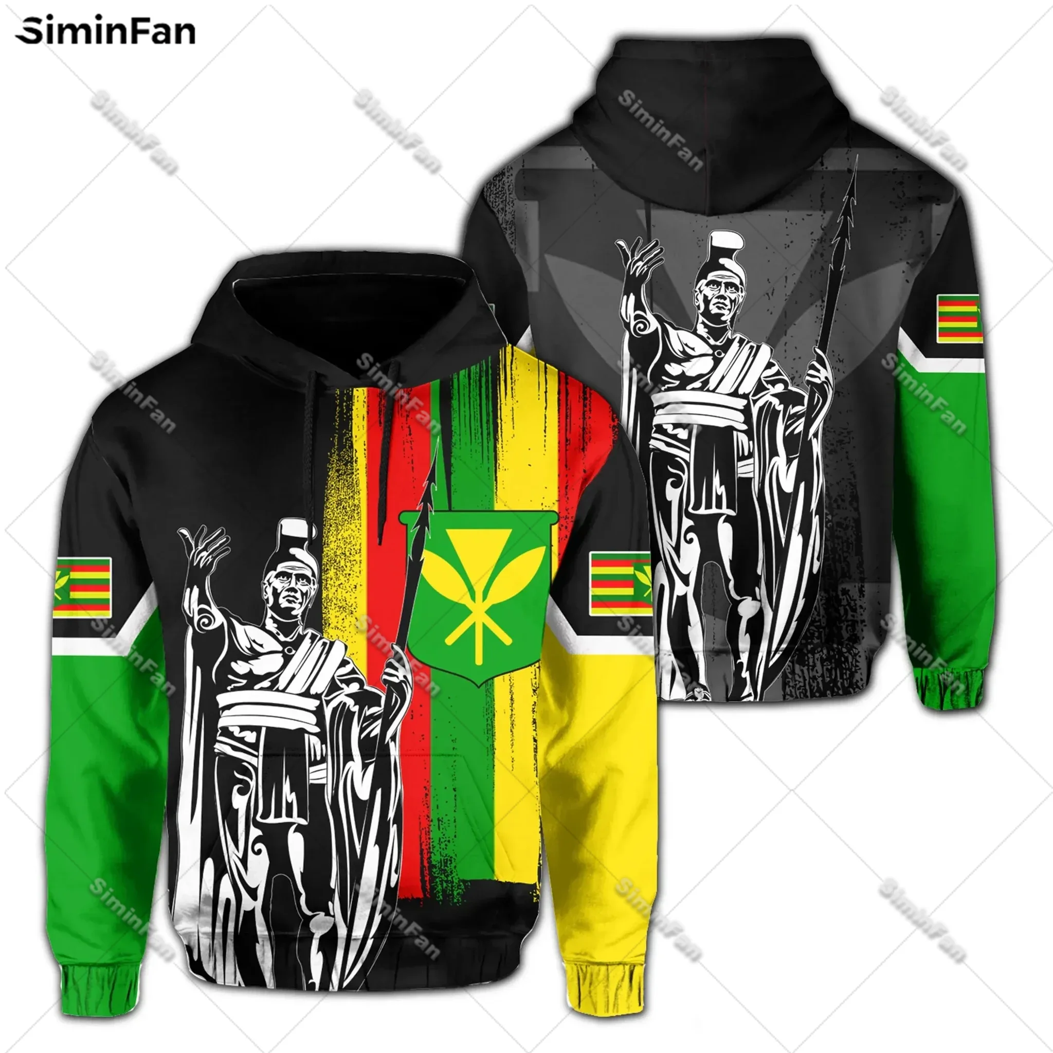 

Hawaii King Kanaka Maoli Flag Men Hoodie 3D Full Printed Hooded Pullover Zip-up Jacket Male Sweatshirt Unisex Outwear Female Top