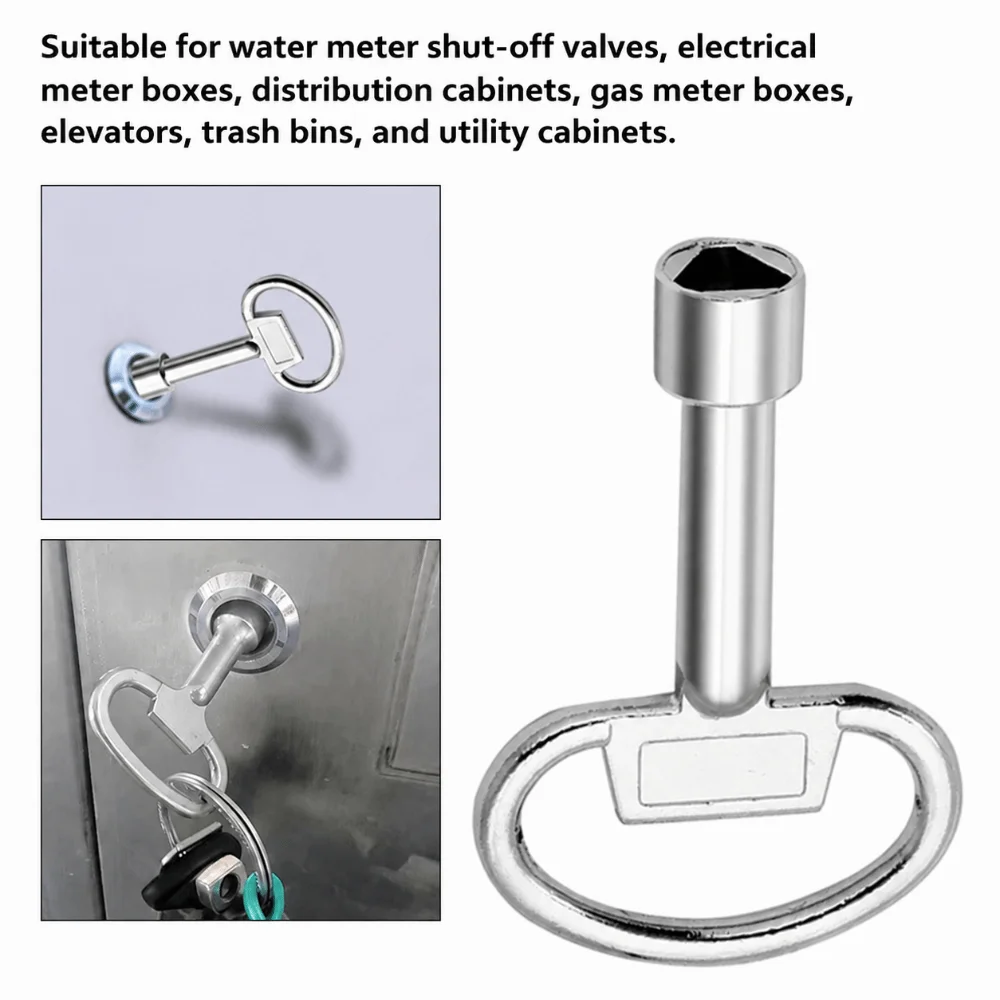 Multi-purpose Triangle Valve Wrench Solid Structure Universal Use Triangle Key Durable Material Labor Saving
