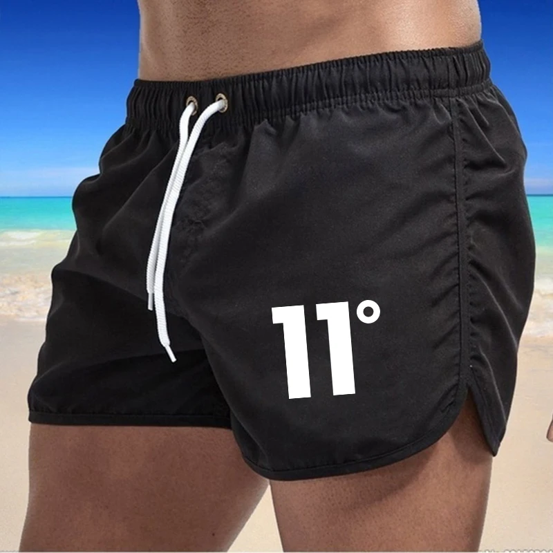 Calções de Natação Secagem Rápida Masculina, Roupa de Praia, Fitness, Esportes, Corrida, Luxo, Novo, Quente, Verão