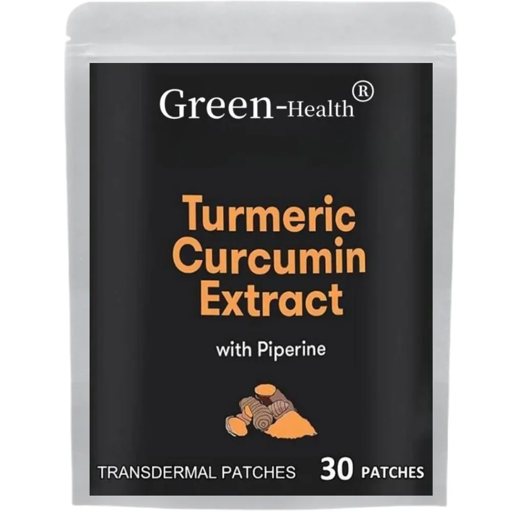 

Turmeric Curcumin Transdermal Patches with Black Peper Antioxidant for Joint Health -30 Patches One Month Supply