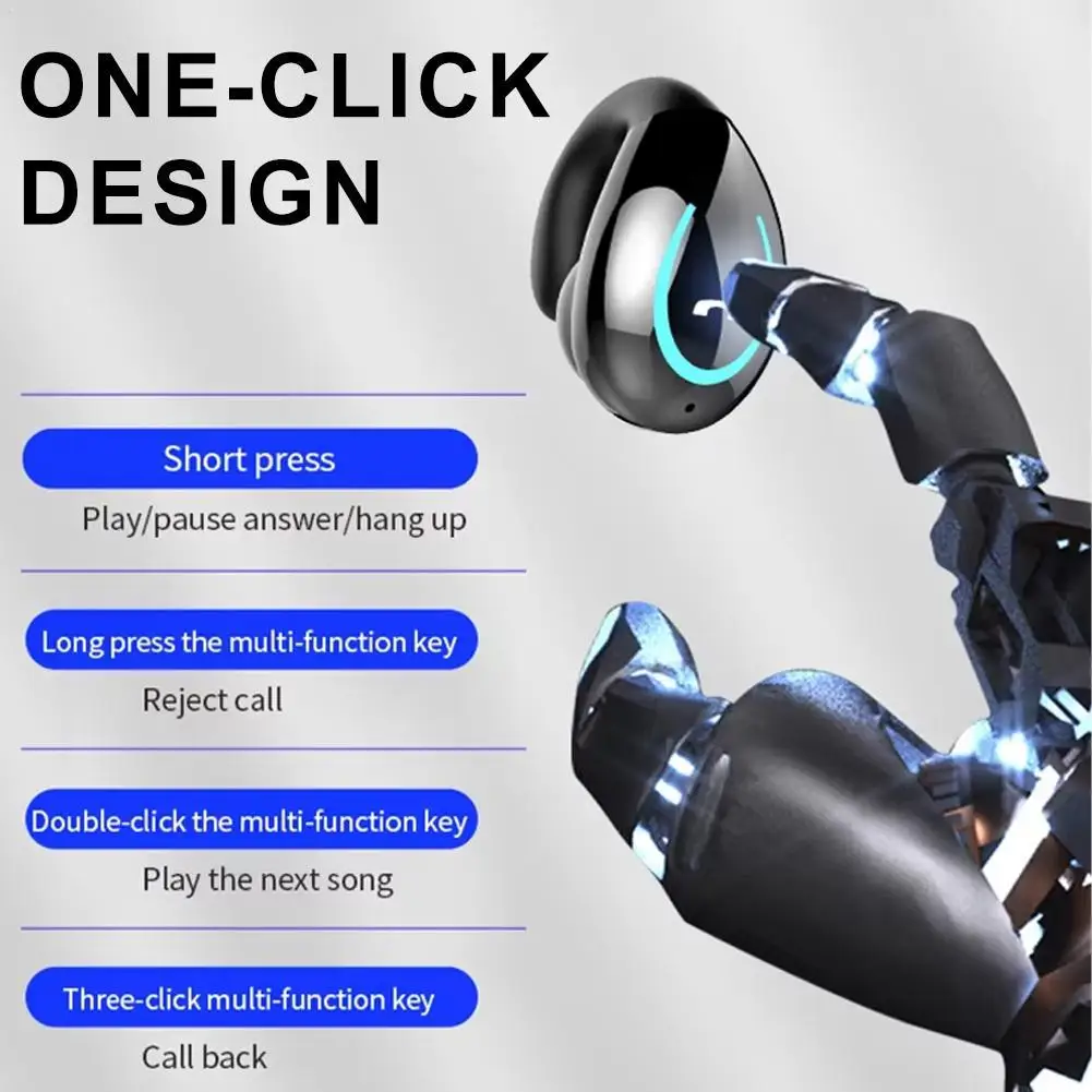 Ear-hook Wireless Bluetooth Headset Sport Earhook Handsfree for Running Gym, Gaming Earphones with Bass IPX4 Water Protection