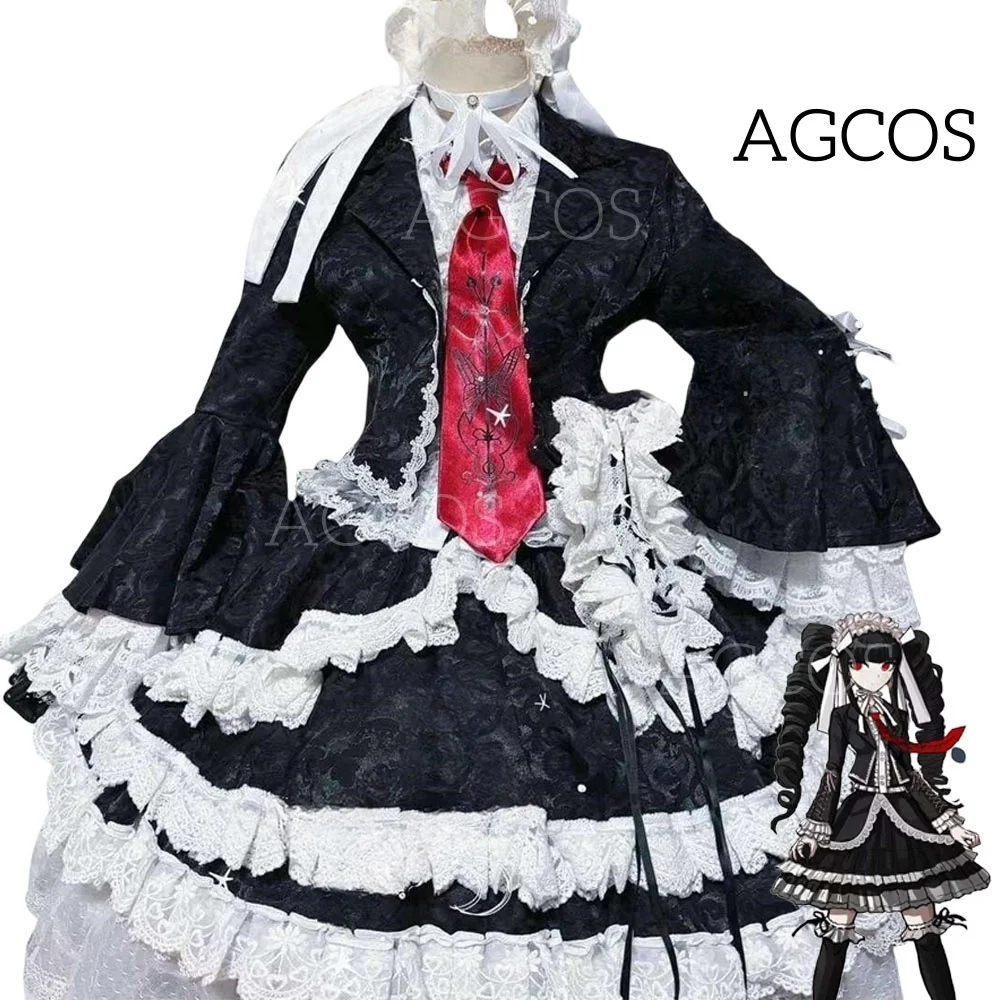 AGCOS Custom Size Yasuhiro Taeko Cosplay Celestia Ludenberg Cosplay Costume Woman Lolita Uniforms Dress Costumes Customized Cos