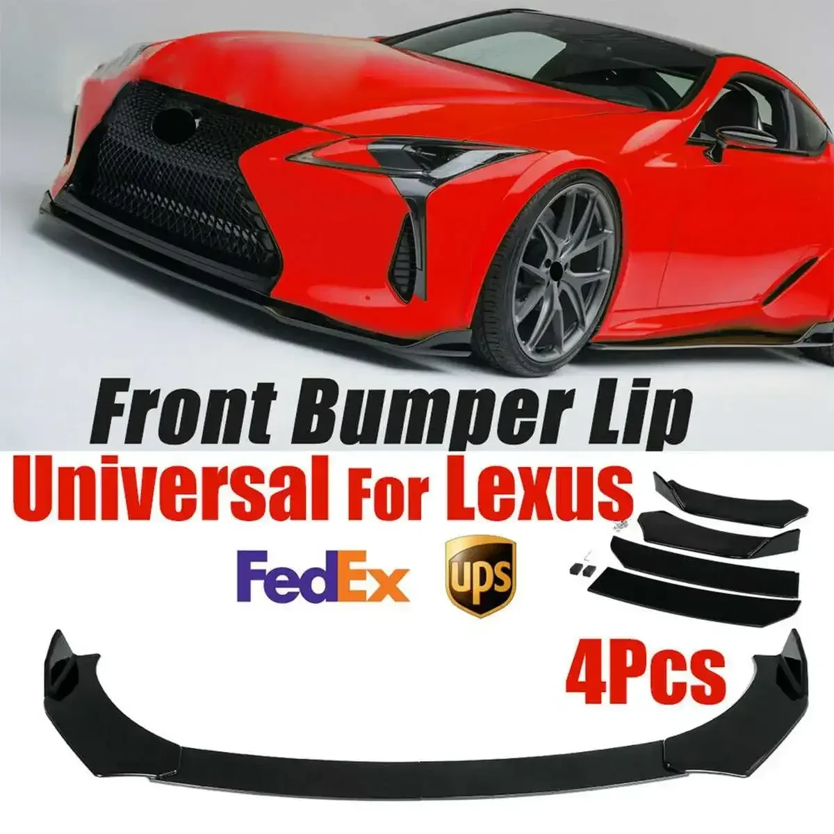 

4x Universal Car Front Bumper Lip Chin Bumper Splitter For Ford FOCUS For Chery Tiggo8 Tiggo7 For Great Wall Haval F7 Body Kit