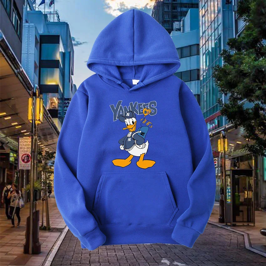 Disney Hoodies Donald Duck Cartoon Anime Print Streetwear Men Women Casual Fashion Oversized Sweatshirts Hoodie Pullover