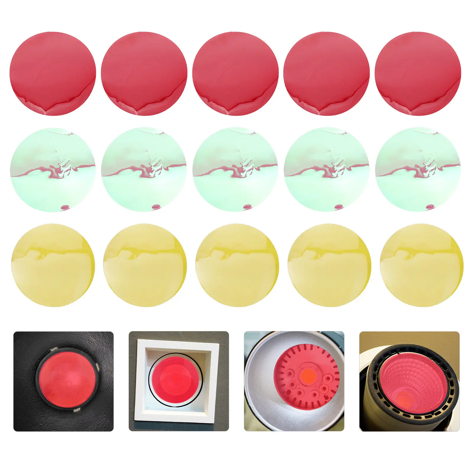 

25 шт. самоклеящихся круглых светофильтрующих листов 10 см для светодиодных точечных светильников, коррекция цвета для атмосферного освещения