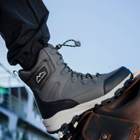 Men Winter Boots Outdoor Snow Boots Men Women Waterproof Non-Slip Warm Thickened Plush Cold-Proof Boots for Mountaineering